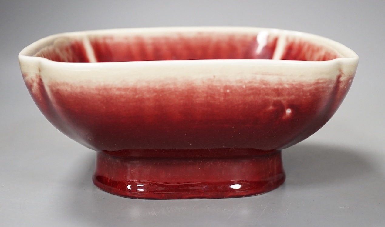 A 19th century Chinese Lanyao (ox. blood) dish 18cm